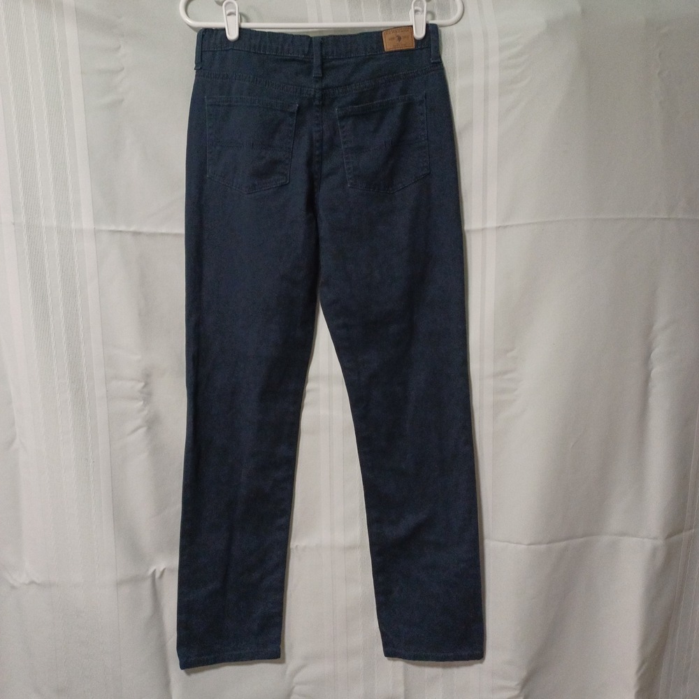 US Polo Assn Boys Jeans Size 16 Dark Blue‎ Straight Leg Stretch Denim 12C068 EA
